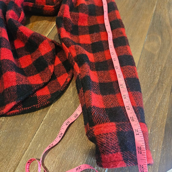 Men's Vintage Woolrich Flannel Shirt Jacket Red Black Buffalo Plaid Size Large - Picture 11 of 13